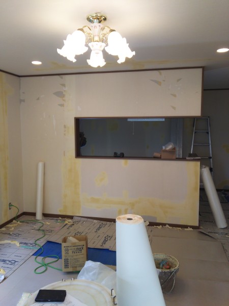 リビングキッチン面<施工中>