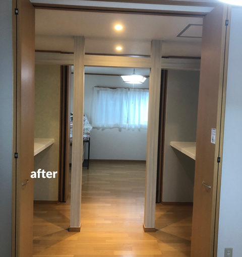 隣り合う2階の洋室　どちらの部屋からも使える大クローゼットに